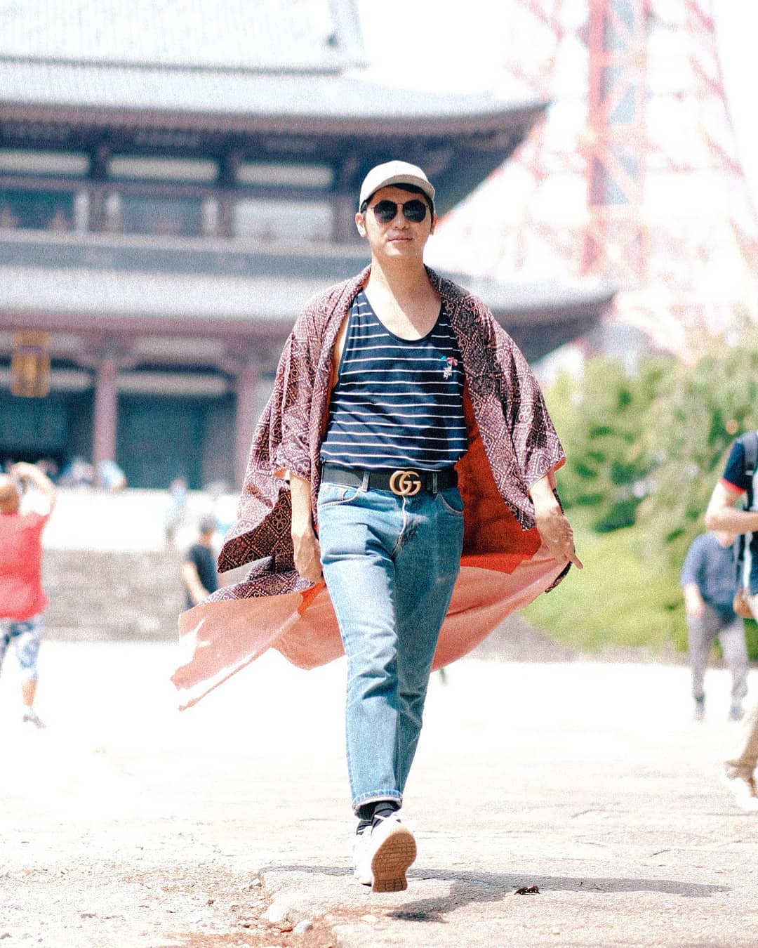 Customer wearing Sumo Vintage